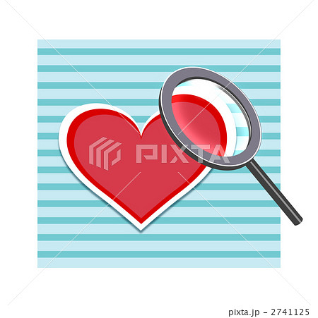 ハートとルーペのイラスト 2741125