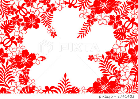 ハイビスカス　背景　ポストカード 2741402