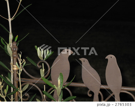 小鳥の飾りとオリーブ 2765303