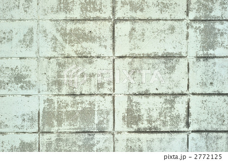 コンクリートブロック ブロック塀 テクスチャの写真素材