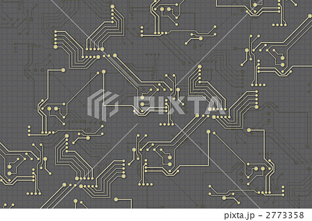 電子回路 電子回路基板 回路基板のイラスト素材