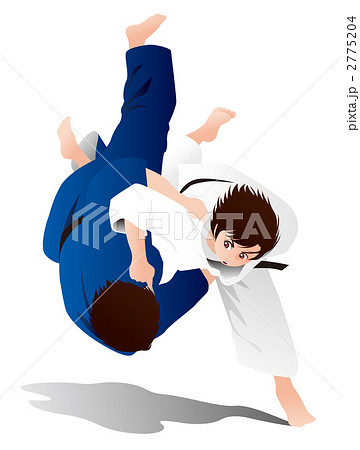 Women S Judo Throwing Technique 2 Stock Illustration