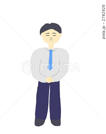 困った顔をした男性のイラストのイラスト素材