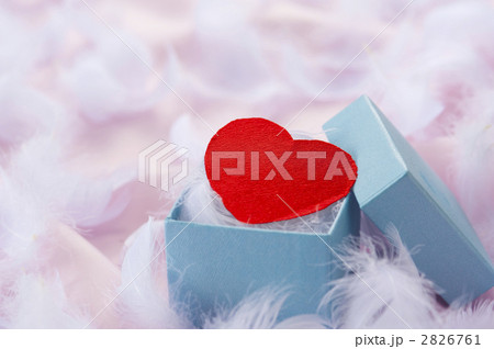 羽毛とハート（ピンク） 2826761