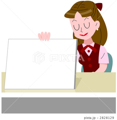 メッセージボードをもつ女性 2828129