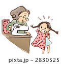おばあちゃん　孫　ミシン　手芸　ほのぼの　イラスト　水彩 2830525