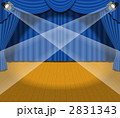 ステージ・緞帳・スポット・青 2831343