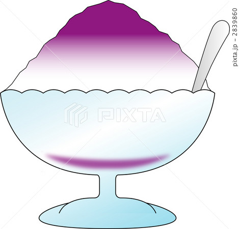 かき氷 ぶどう のイラスト素材