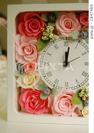 ピンクのバラの時計の写真素材 [2847469] - PIXTA