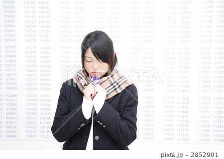 受験　女子高生　合格発表　イメージ　モデル：山口藍 2852901