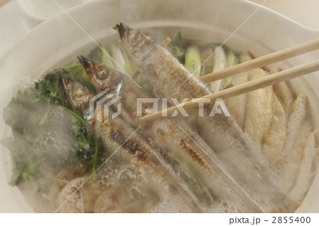 焼きニギス にぎす 鍋料理の写真素材