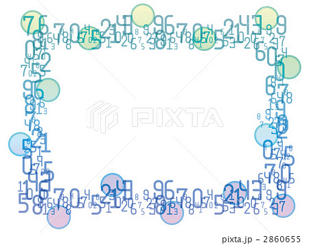 枠飾り 数字 数のイラスト素材