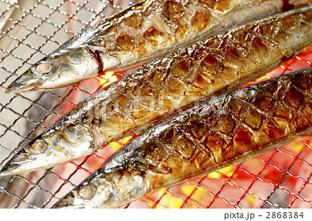 さんま 焼き秋刀魚 焼き魚の写真素材