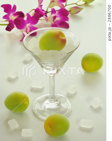 カクテルグラスと梅酒・梅サワーの材料 2886700