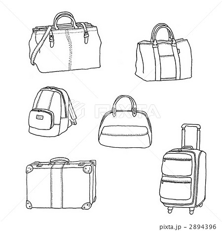旅行鞄のイラスト素材