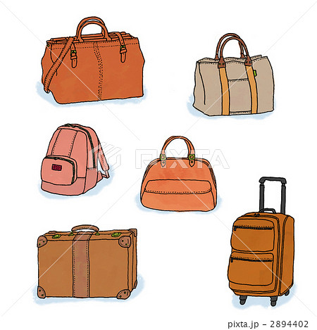 旅行鞄のイラスト素材
