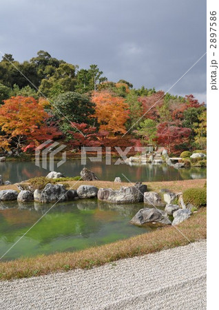 天龍寺　方丈庭園の秋 2897586