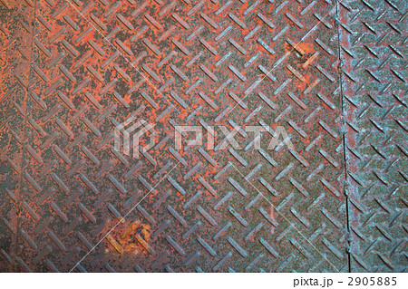 錆びた鉄板の写真素材