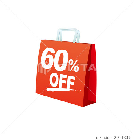 60％OFFセールの紙袋のイラスト 2911837