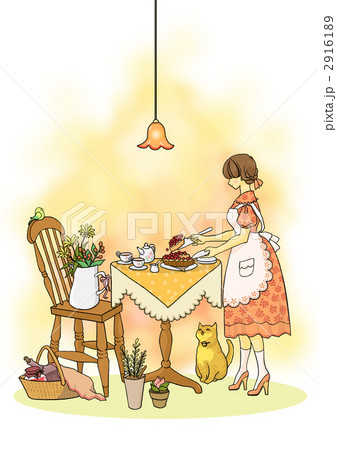 Teatime Tea Time Table Stock Illustration