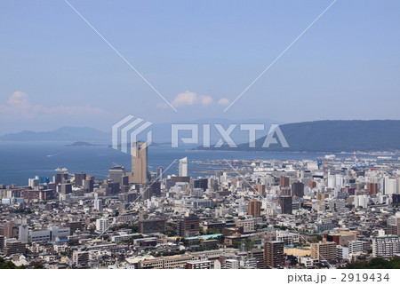峰山より望む高松市中心部（サンポート高松.屋島） 2919434