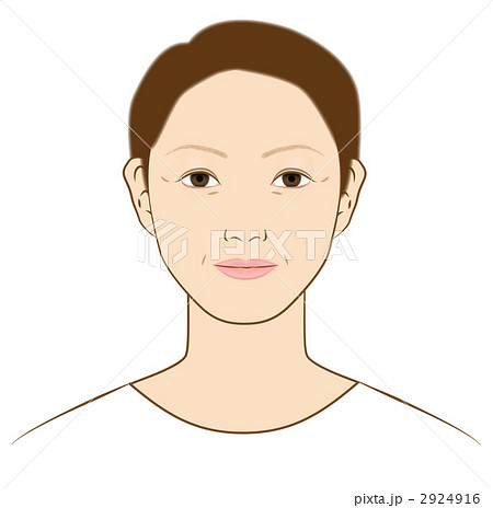 30 40代の女性の顔のイラスト素材