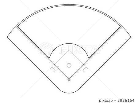野球グラウンドのイラスト素材 2926164 Pixta