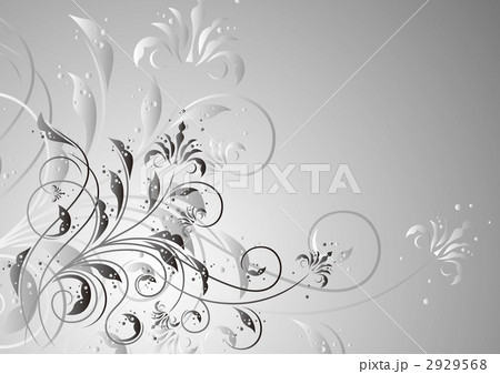 唐草 花 抽象のイラスト素材