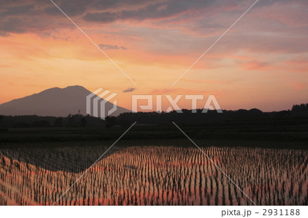 岩手山と田園風景 岩手山と田園風景 2931188