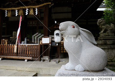 岡崎神社の狛兎と本殿 岡崎神社の狛兎と本殿 2934093