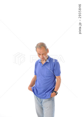 青いポロシャツの男性　ウインク 2935846