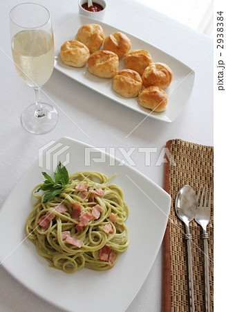 ほうれん草の練りこみクリームパスタ 2938384
