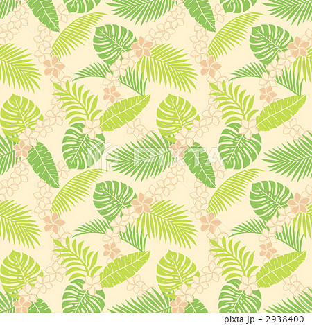 葉 椰子 モンステラ 壁紙 パターンのイラスト素材