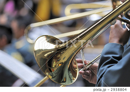 金管楽器 トロンボーン 楽器の写真素材