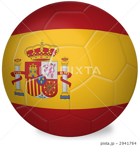 サッカーボール 国旗 スペインのイラスト素材