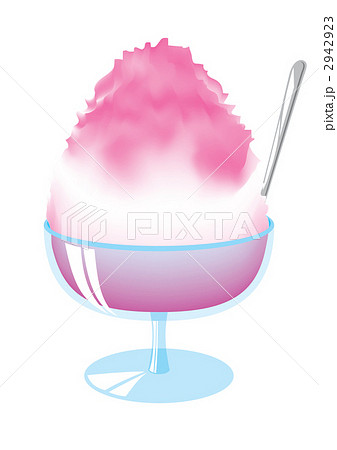 かき氷 イチゴ 白バック かき氷 イチゴ 白バック 2942923