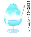 かき氷　ブルーハワイ　白バック 2942925