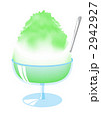 かき氷 メロン　白バック 2942927