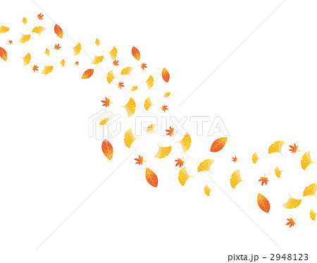 落ち葉 もみじ 楓のイラスト素材