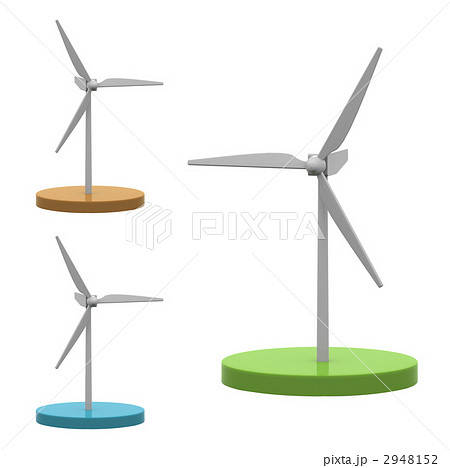 風力発電機 風力発電 風車のイラスト素材