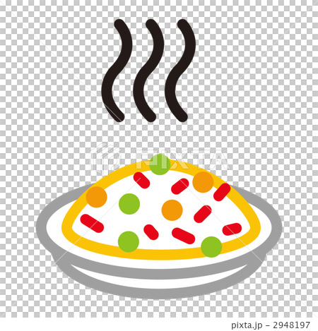 fried rice, water vapor, illustration 2948197