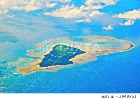 水納島の空撮（多良間村／沖縄県） 2949863
