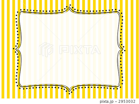 カリグラフィ線の枠（黄色） 2953032