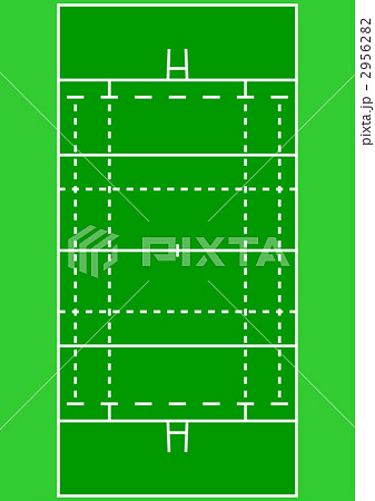 ラグビーフィールドのイラスト素材