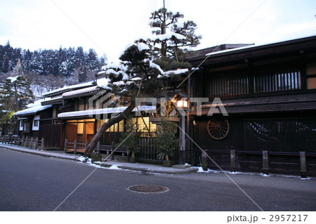 高山　街並み　夜景 2957217