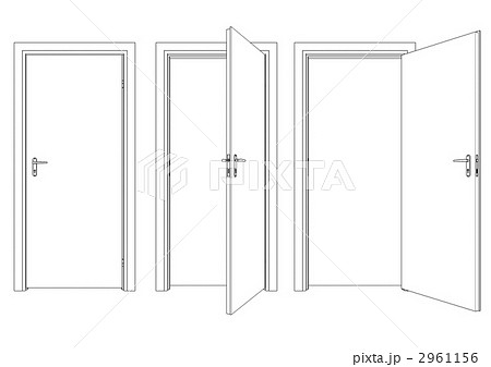 ドア 扉 開くのイラスト素材 2961156 Pixta
