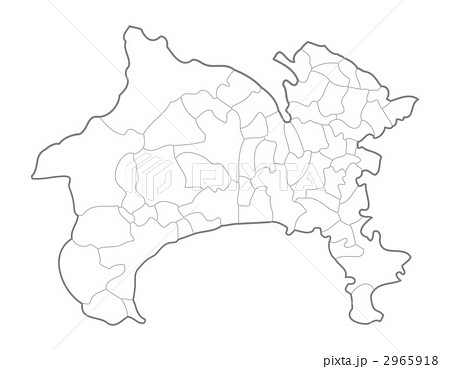 神奈川県地図のイラスト素材 2965918 Pixta