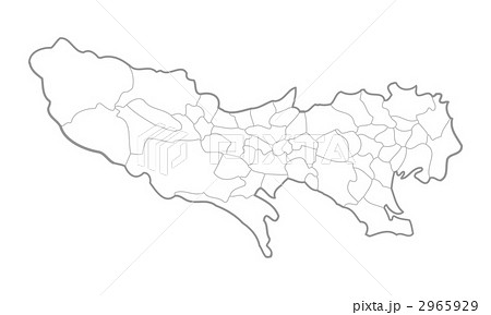 東京都地図のイラスト素材