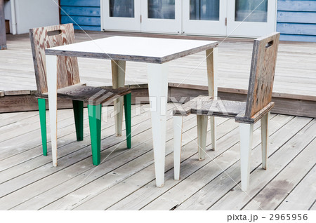 ウッドデッキのテーブルと椅子 ウッドデッキのテーブルと椅子 2965956