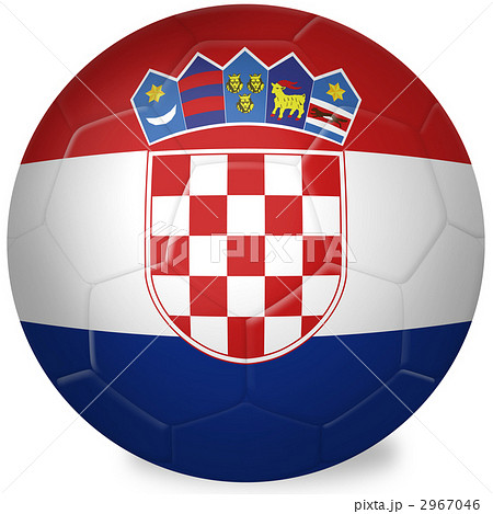 サッカーボール 国旗 クロアチアのイラスト素材